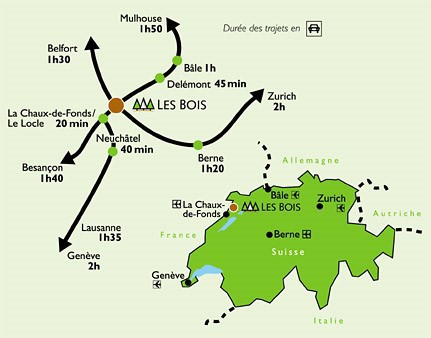 Les Bois - Plan d'accès