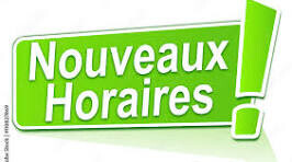 nouveaux horaires